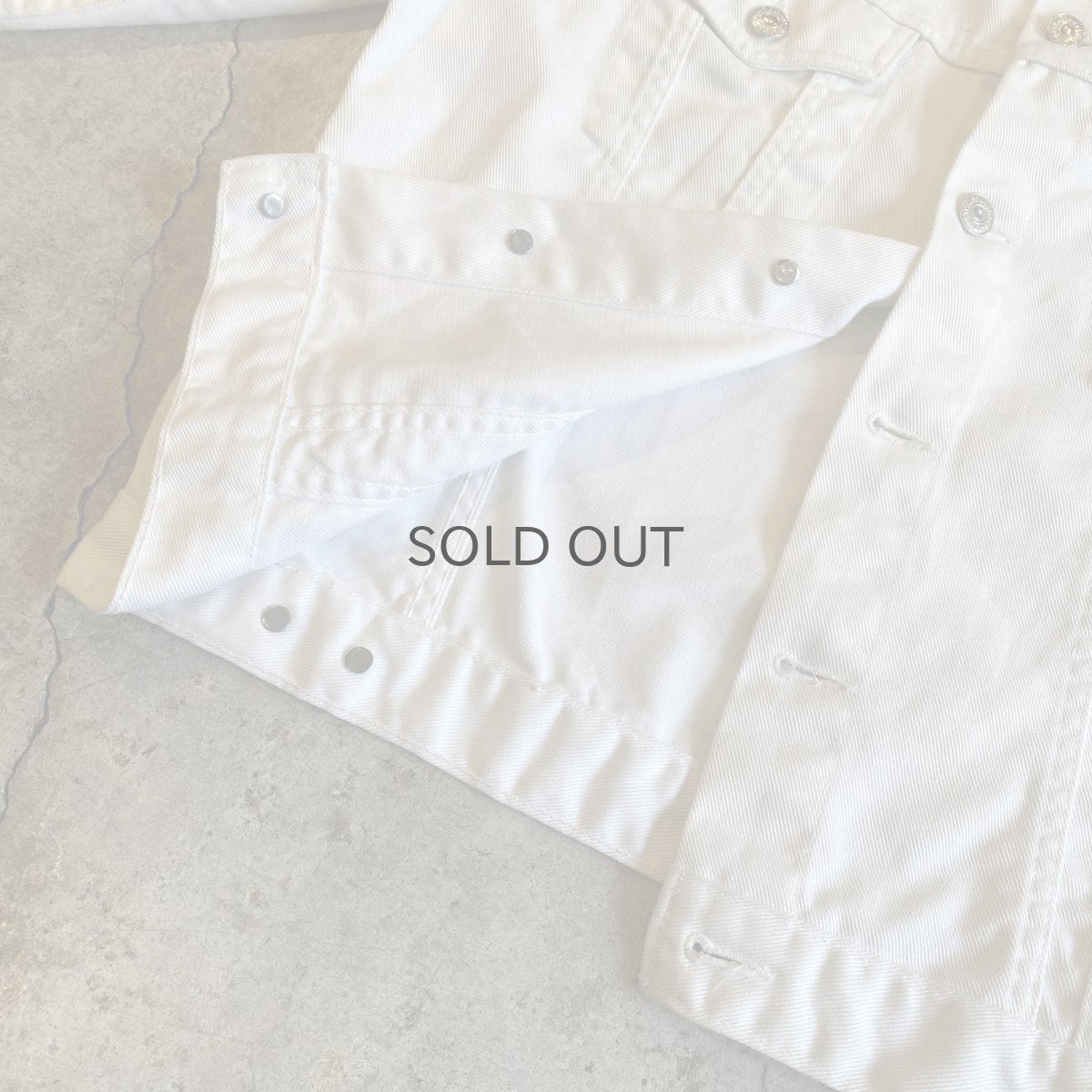 画像7: 【LEVI'S】WHITE COLOR DENIM JACKET / Ladies M(34) / MADE IN FRANCE (7)