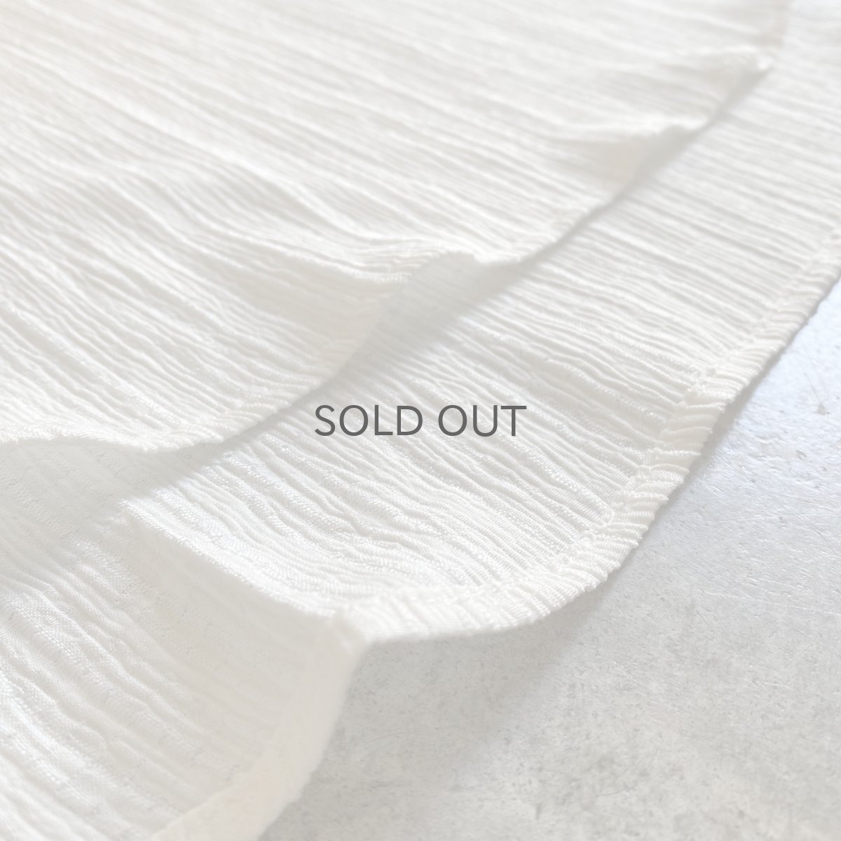 画像11: NO COLLAR VOLUME SLEEVE L/S SHEER BLOUSE / Ladies L (11)