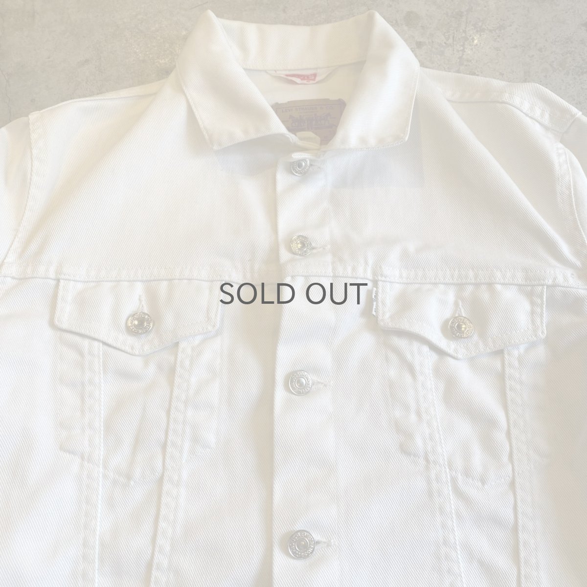 画像4: 【LEVI'S】WHITE COLOR DENIM JACKET / Ladies M(34) / MADE IN FRANCE (4)