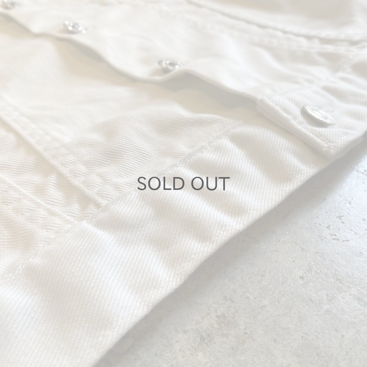 画像10: 【LEVI'S】WHITE COLOR DENIM JACKET / Ladies M(34) / MADE IN FRANCE (10)