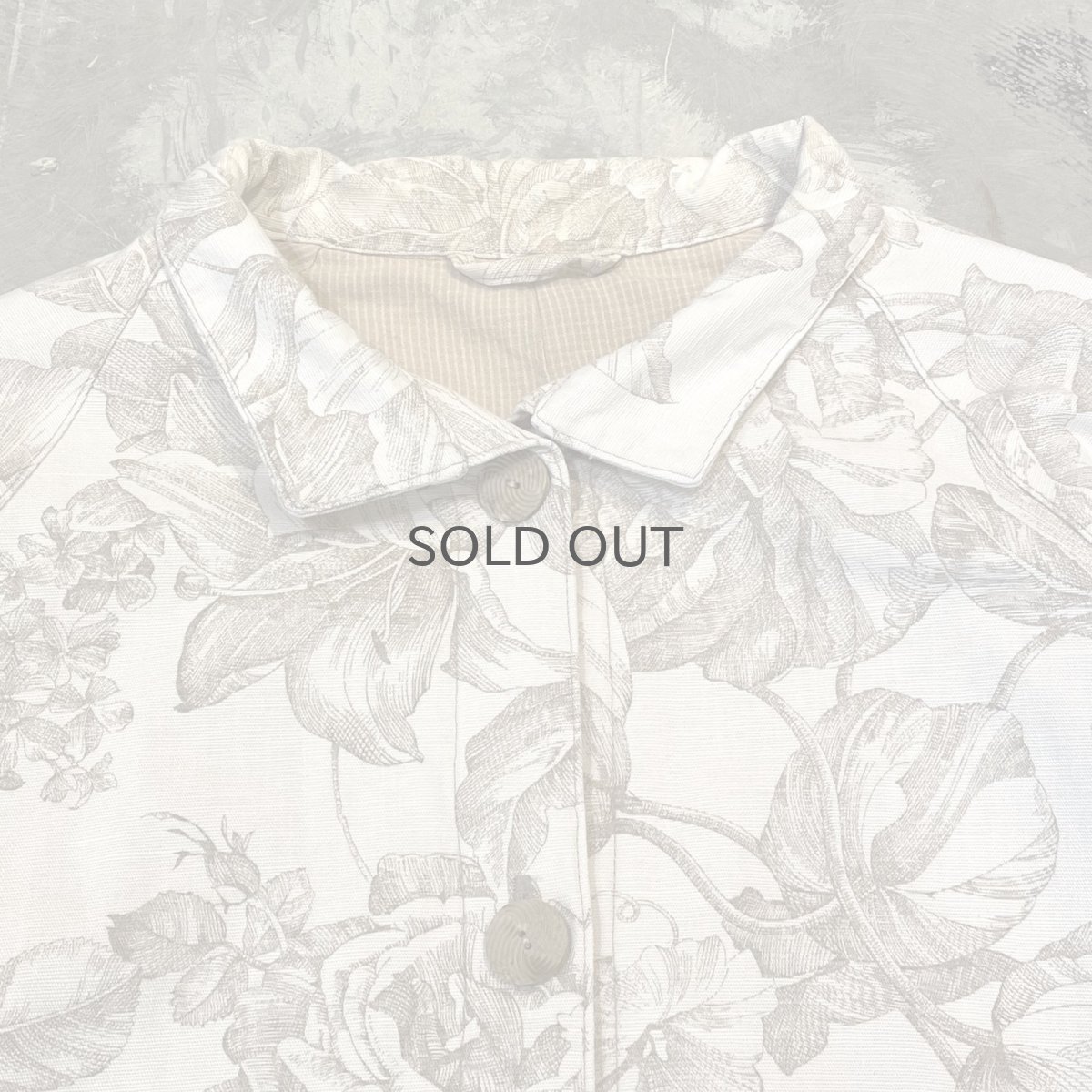 画像10: ALL OVER FLORAL PATTERN COTTON JACKET / Mens L (10)