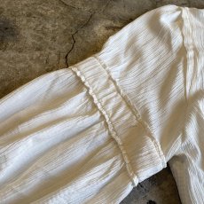 画像6: NO COLLAR VOLUME SLEEVE L/S SHEER BLOUSE / Ladies L (6)