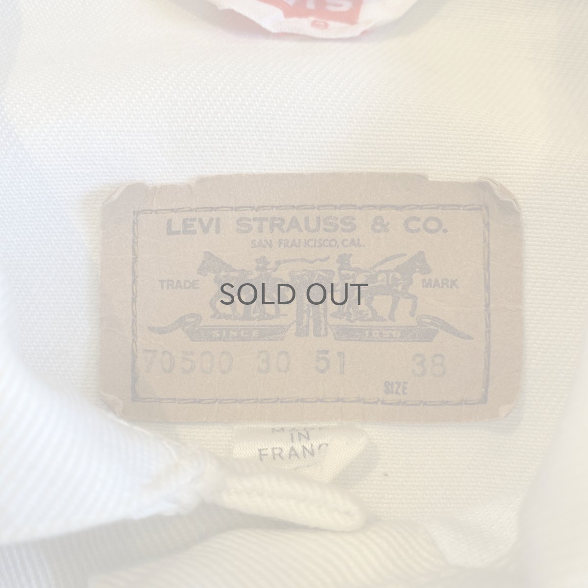 画像11: 【LEVI'S】WHITE COLOR DENIM JACKET / Ladies M(34) / MADE IN FRANCE (11)