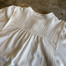 画像10: NO COLLAR VOLUME SLEEVE L/S SHEER BLOUSE / Ladies L (10)