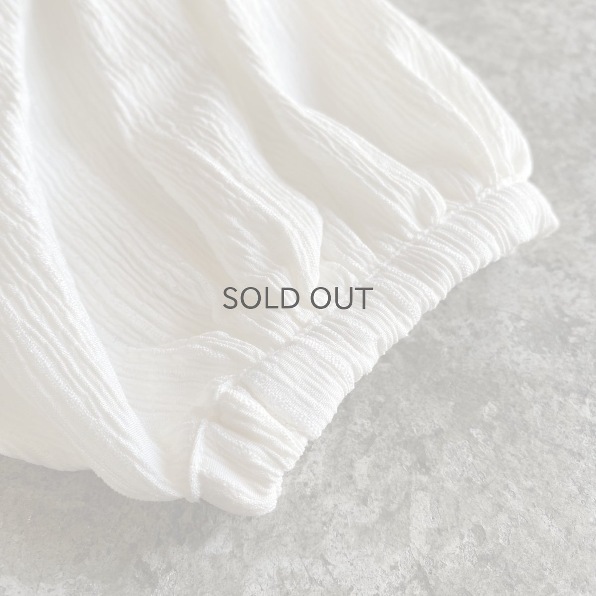 画像9: NO COLLAR VOLUME SLEEVE L/S SHEER BLOUSE / Ladies L (9)