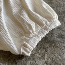 画像9: NO COLLAR VOLUME SLEEVE L/S SHEER BLOUSE / Ladies L (9)