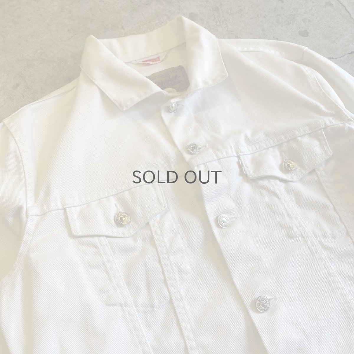 画像3: 【LEVI'S】WHITE COLOR DENIM JACKET / Ladies M(34) / MADE IN FRANCE (3)