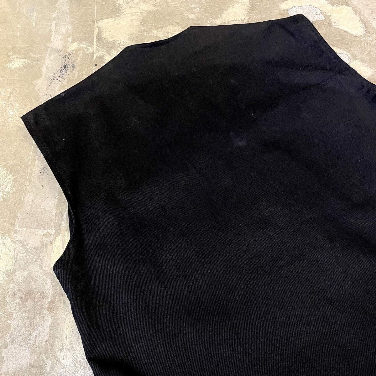 画像9: FRONT NEWSPAPER GRAPHIC PATTERN VEST / Mens L (9)