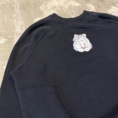 画像3: CAT EMBROIDERY RAGLAN SLEEVE SWEAT / Mens L (3)
