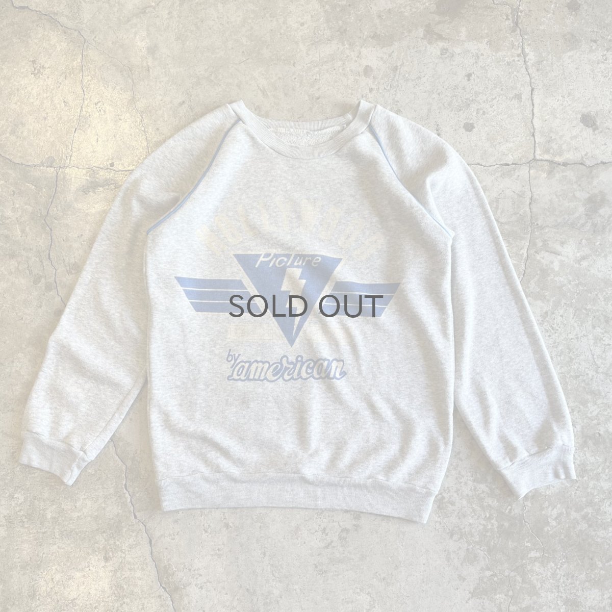 画像1: FRONT COLOR PRINTED SIDE POINT LINE DESIGN L/S SWEAT / Ladies M (1)
