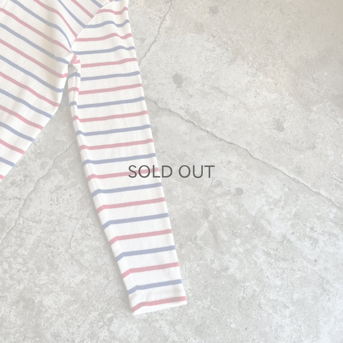 画像7: 【L.L.BEAN】2 COLOR BORDER PATTERN HALF ZIP DESIGN RIB L/S TOPS /  Ladies S~M(M) (7)