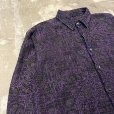 画像3: ALL OVER ARTISTIC PATTERN L/S SHIRT / Mens L (3)