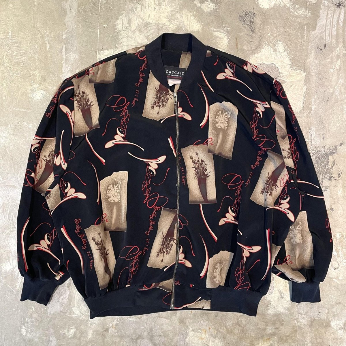 画像1: ALL OVER GRAPHIC PATTERN ZIP UP BLOUSON / Mens L (1)