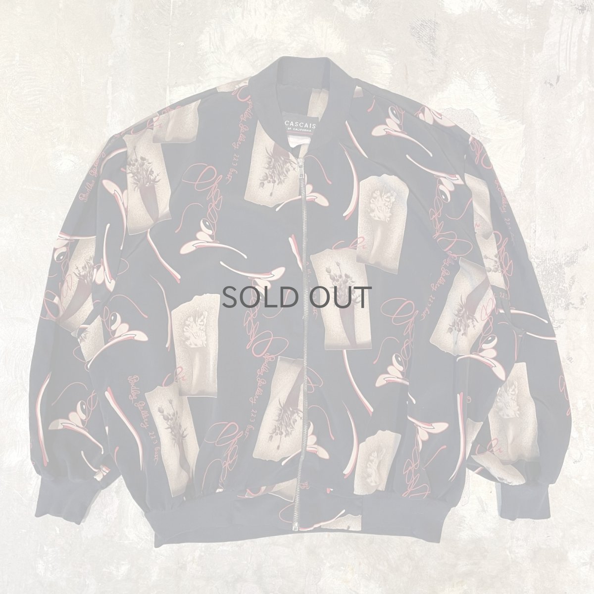 画像1: ALL OVER GRAPHIC PATTERN ZIP UP BLOUSON / Mens L (1)