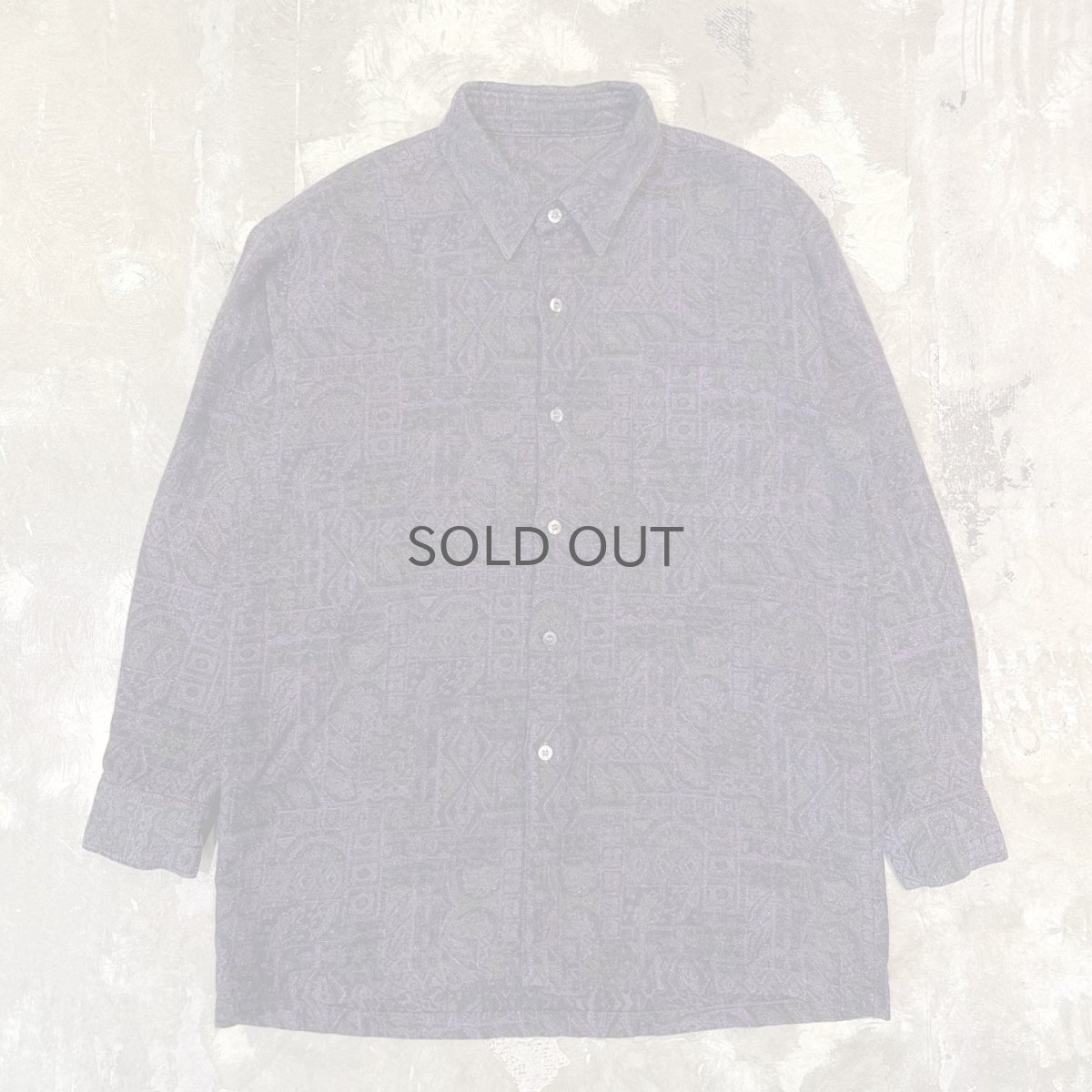 画像1: ALL OVER ARTISTIC PATTERN L/S SHIRT / Mens L (1)