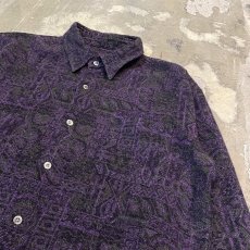 画像4: ALL OVER ARTISTIC PATTERN L/S SHIRT / Mens L (4)