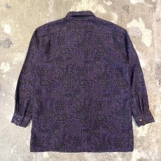 画像2: ALL OVER ARTISTIC PATTERN L/S SHIRT / Mens L (2)