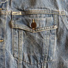 画像10: 80's 【GUESS】4 POCKET DESIGN DENIM JACKET / Ladies L(S) / MADE IN USA (10)