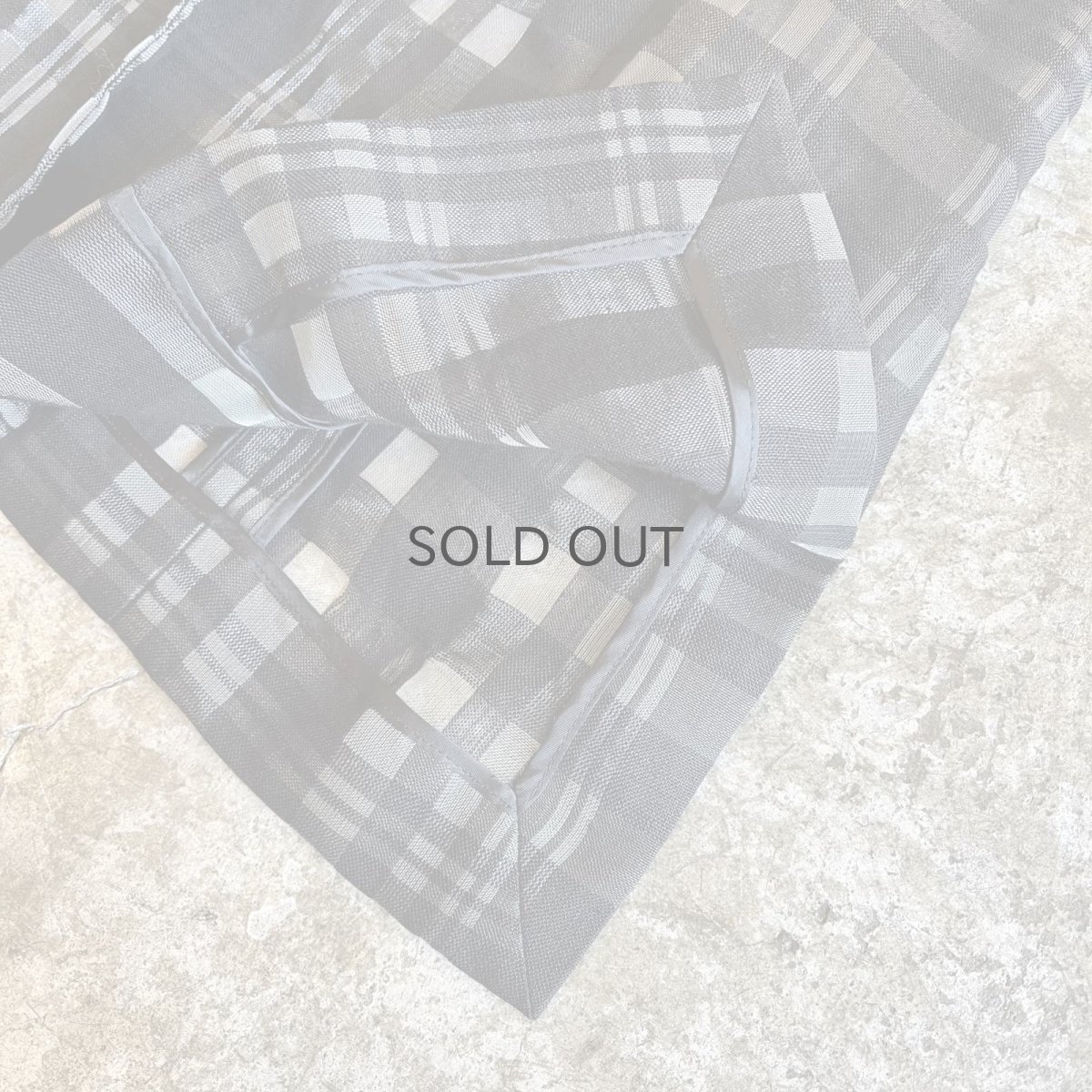 画像5: MONOCHROME COLOR CHECK ALL OVER PATTERN SHEER DESIGN JACKET / Ladies M(40) (5)