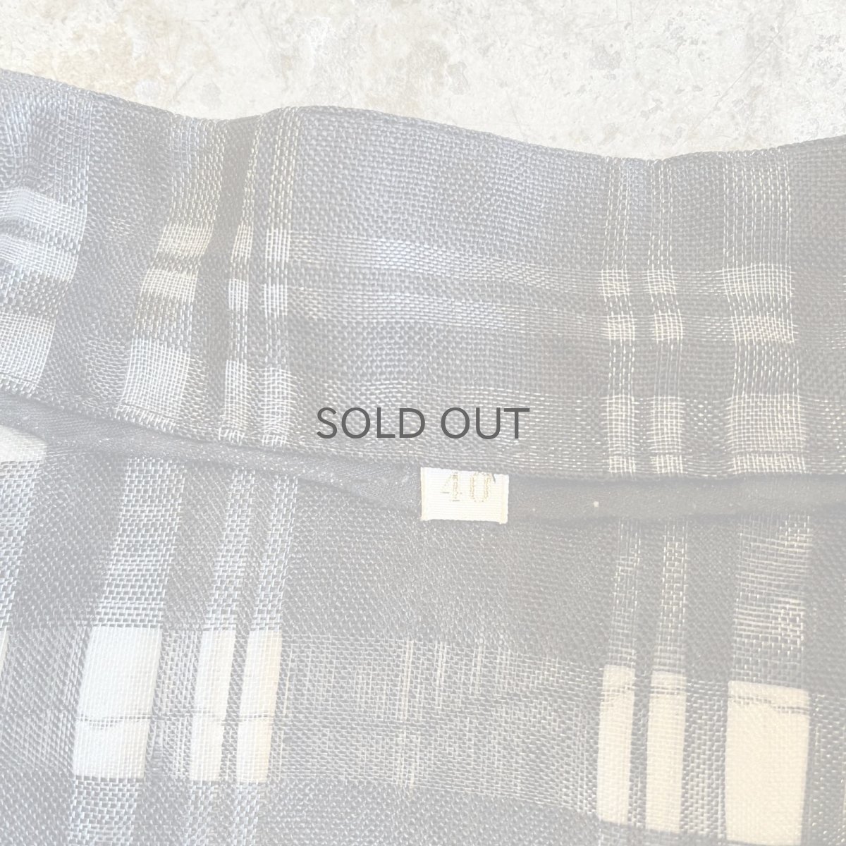 画像12: MONOCHROME COLOR CHECK ALL OVER PATTERN SHEER DESIGN JACKET / Ladies M(40) (12)