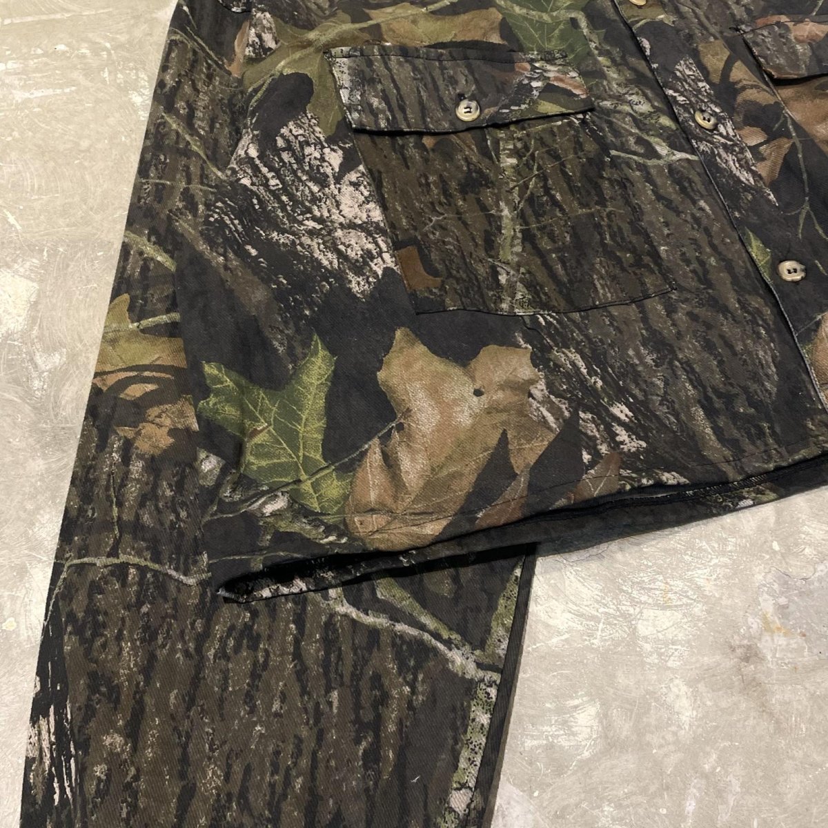 画像5: ALL OVER REAL TREE PATTERN SHORT LENGTH L/S SHIRT / Mens XL (5)