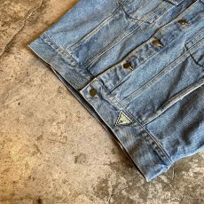 画像4: 80's 【GUESS】4 POCKET DESIGN DENIM JACKET / Ladies L(S) / MADE IN USA (4)