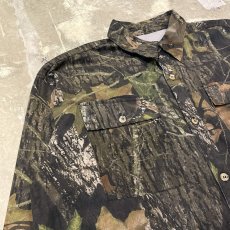 画像3: ALL OVER REAL TREE PATTERN SHORT LENGTH L/S SHIRT / Mens XL (3)