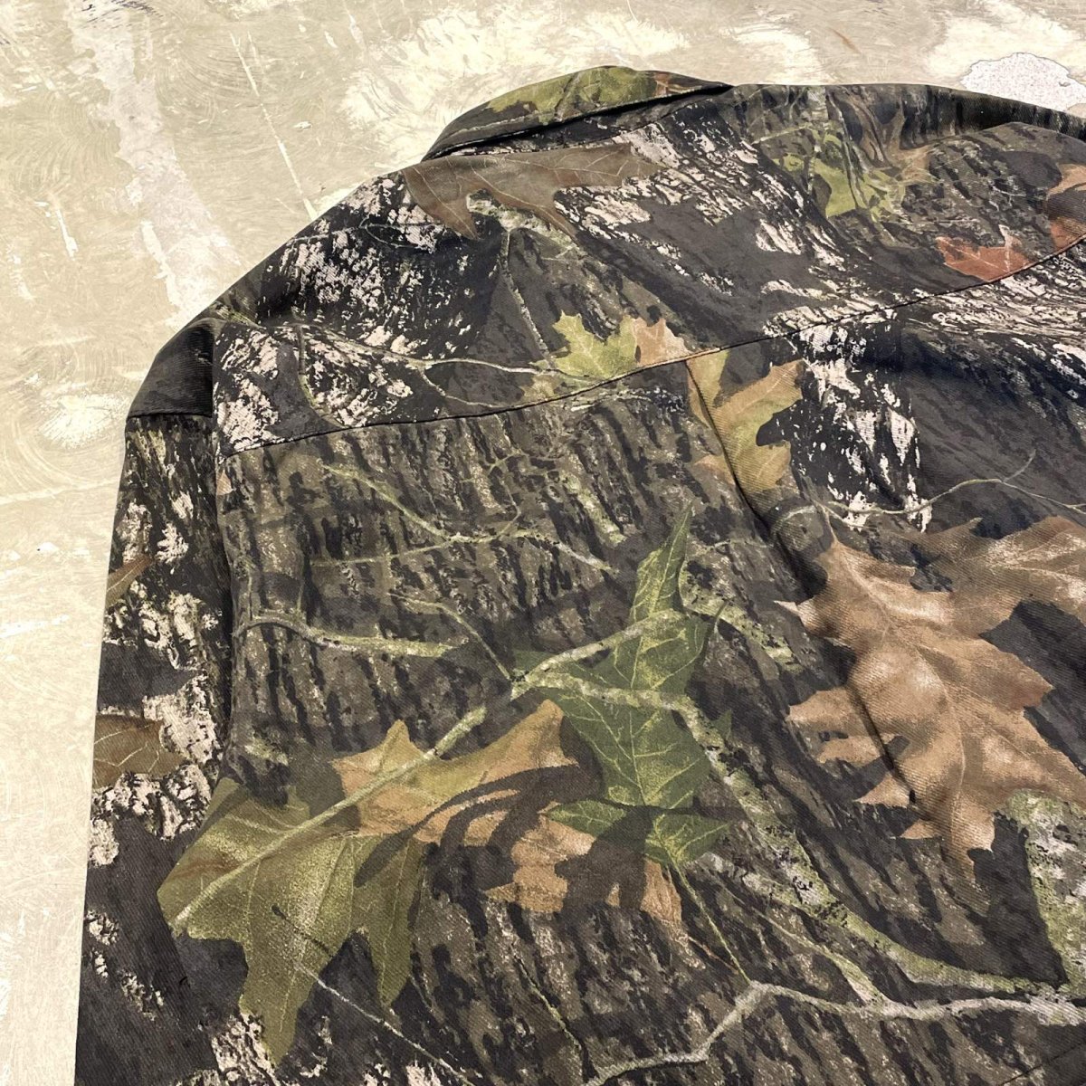 画像9: ALL OVER REAL TREE PATTERN SHORT LENGTH L/S SHIRT / Mens XL (9)