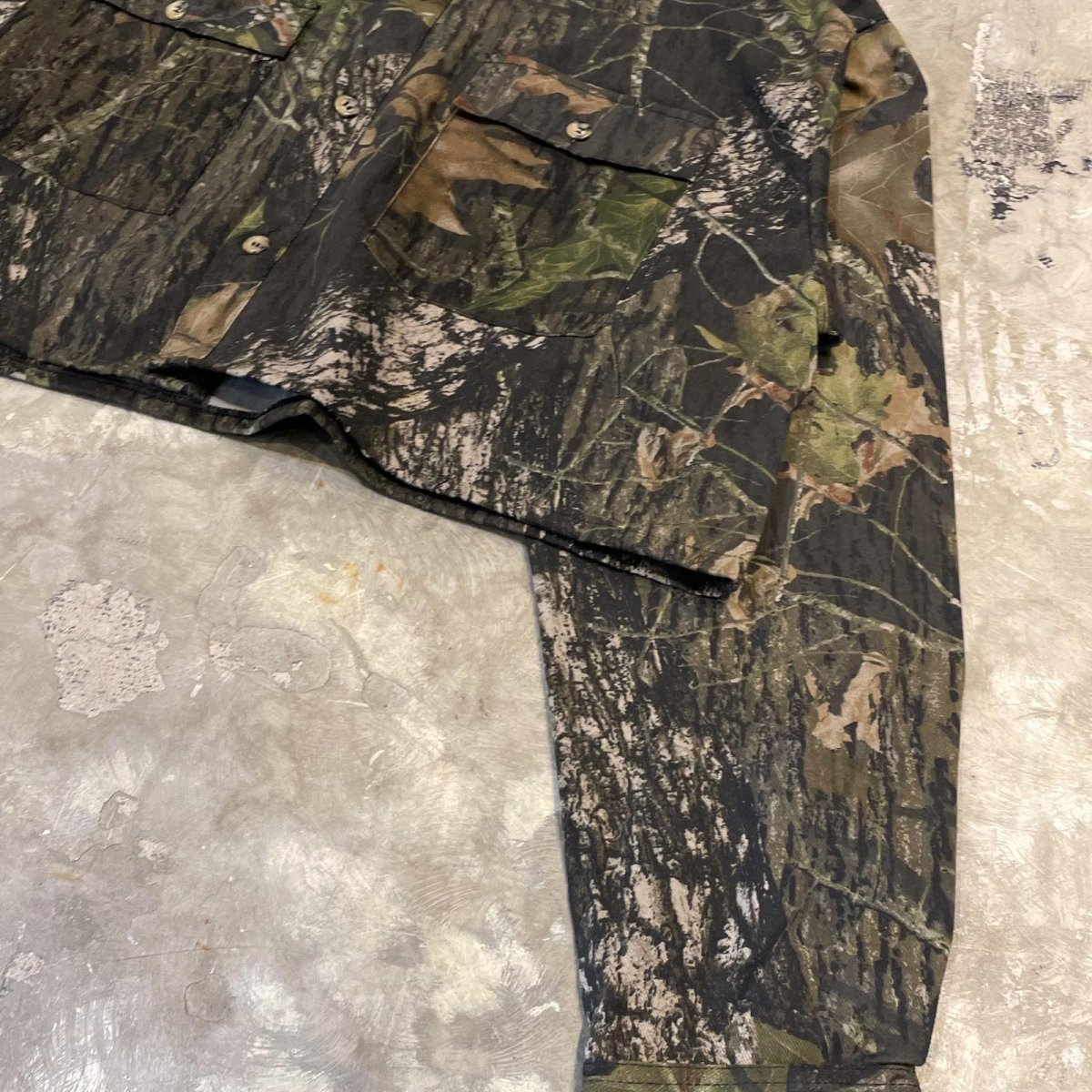 画像6: ALL OVER REAL TREE PATTERN SHORT LENGTH L/S SHIRT / Mens XL (6)