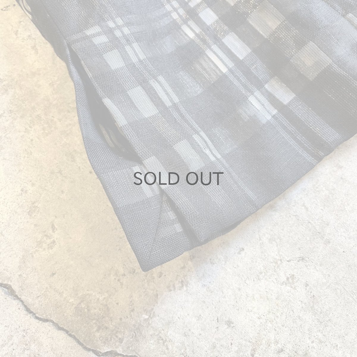 画像3: MONOCHROME COLOR CHECK ALL OVER PATTERN SHEER DESIGN JACKET / Ladies M(40) (3)