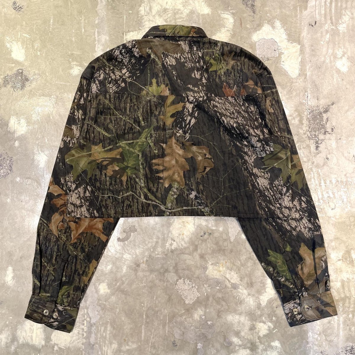 画像2: ALL OVER REAL TREE PATTERN SHORT LENGTH L/S SHIRT / Mens XL (2)