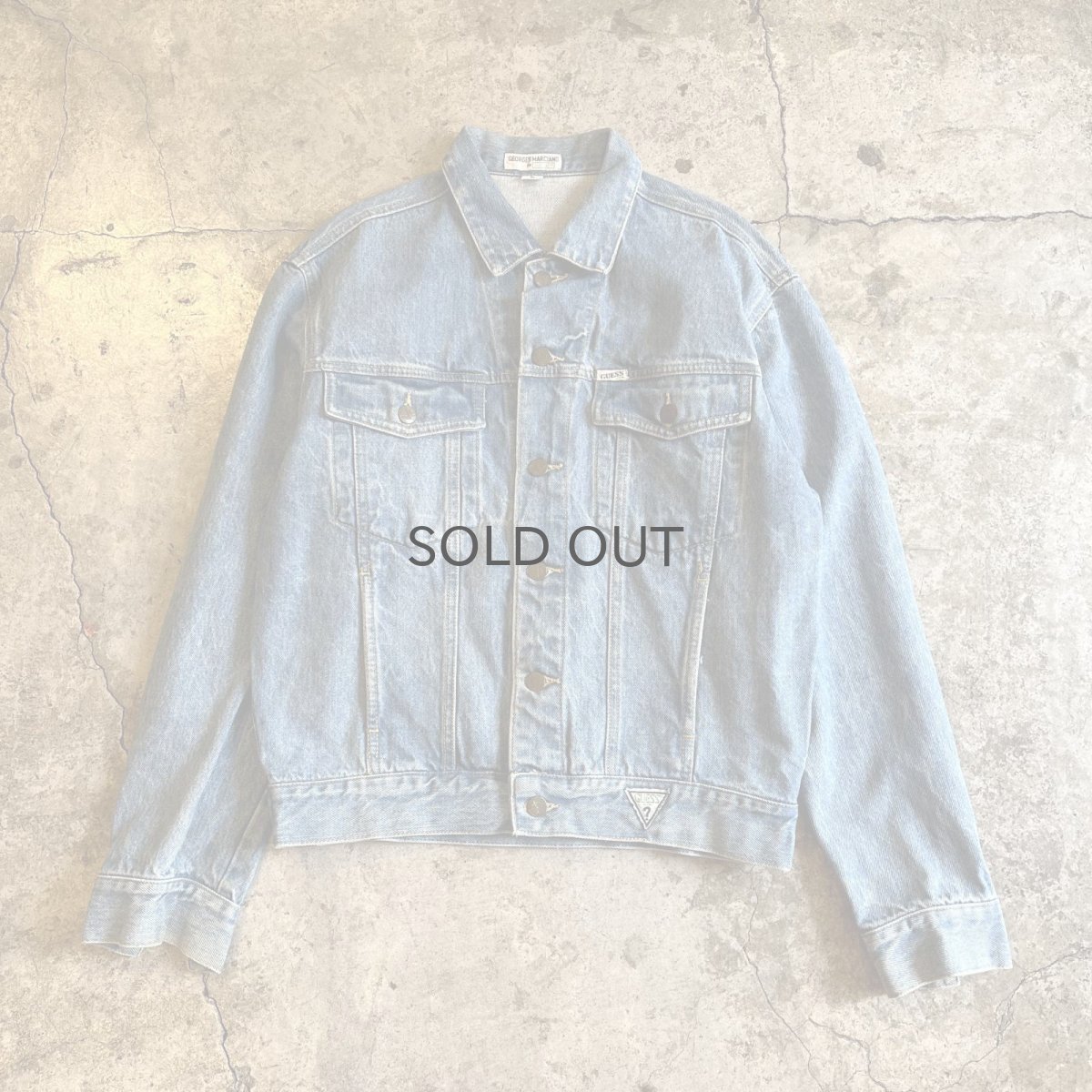画像1: 80's 【GUESS】4 POCKET DESIGN DENIM JACKET / Ladies L(S) / MADE IN USA (1)