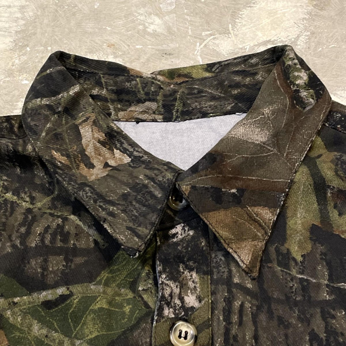 画像10: ALL OVER REAL TREE PATTERN SHORT LENGTH L/S SHIRT / Mens XL (10)