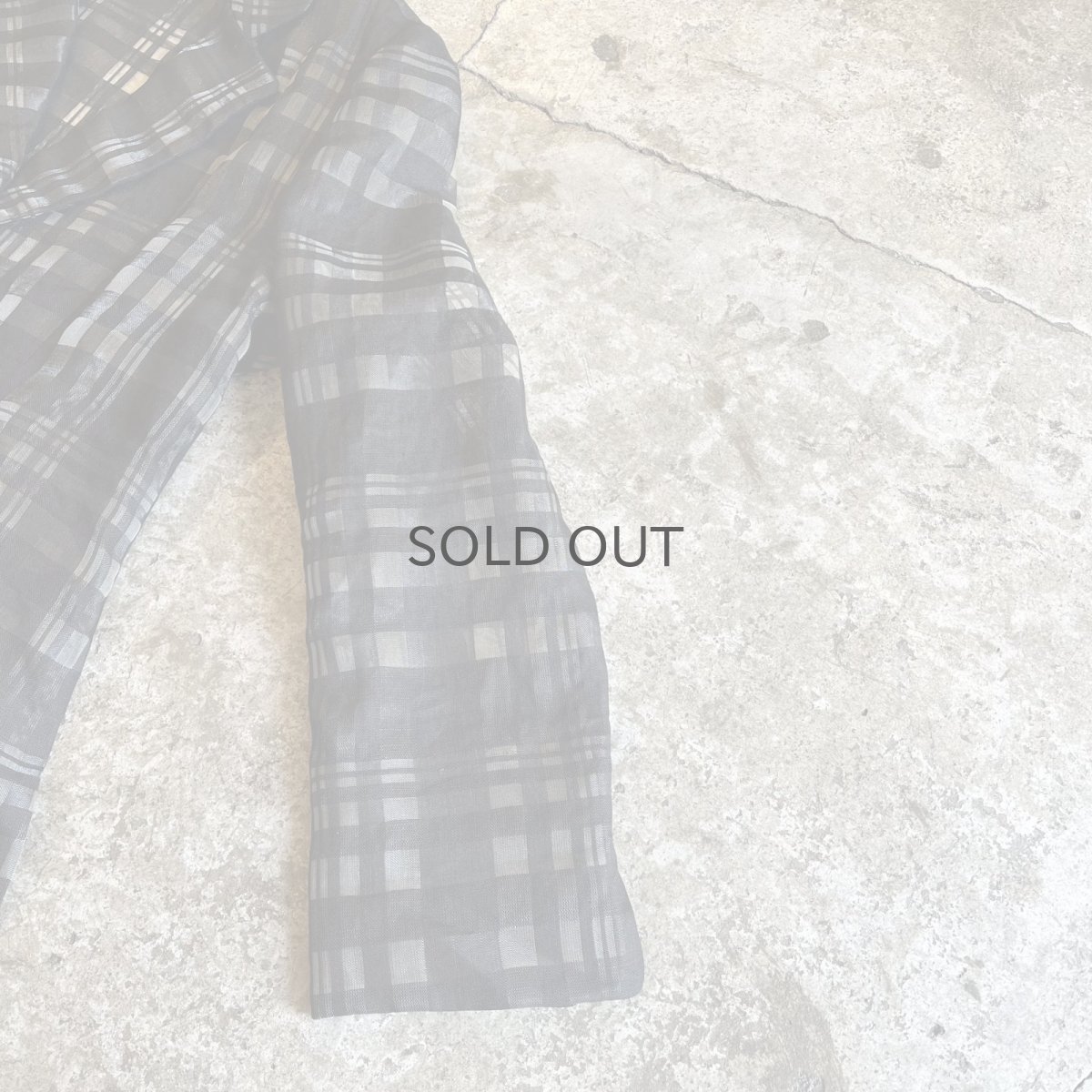 画像7: MONOCHROME COLOR CHECK ALL OVER PATTERN SHEER DESIGN JACKET / Ladies M(40) (7)