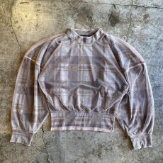画像1: U.K DESIGNERS LAYERED DESIGN VOLUME SLEEVE TULLE SHEER L/S TOPS / Ladies S(M) (1)