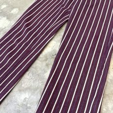 画像6: STRIPE PATTERN STRAIGHT SILHOUETTE COTTON PANTS / W31 (6)