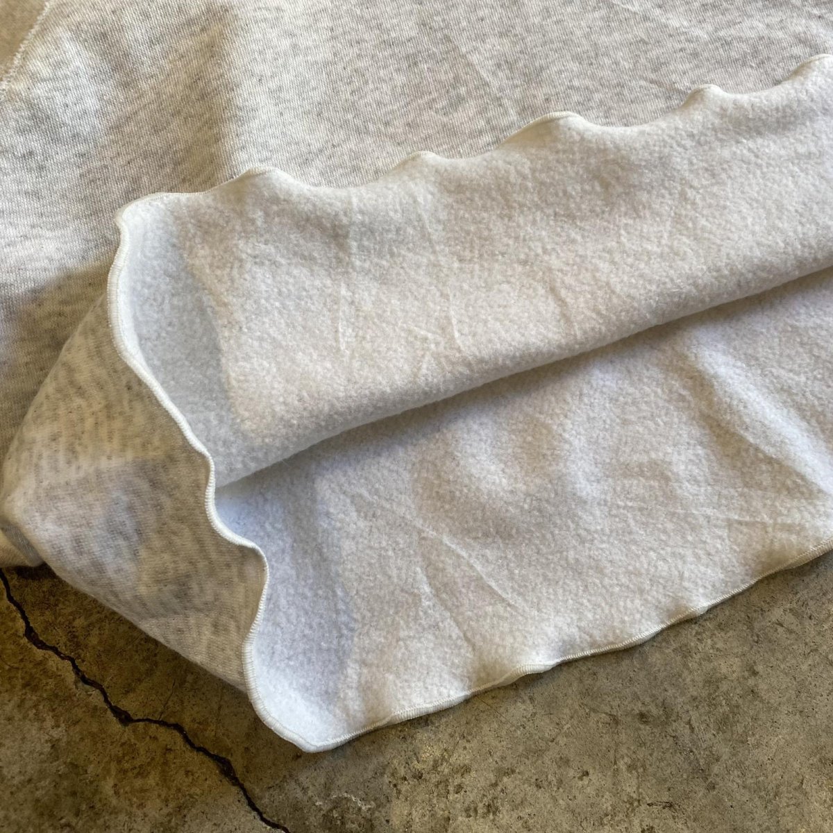 画像7: KNIT COLLAR DESIGN SHORT L/S SWEAT / Ladies L(M) / MADE IN USA (7)