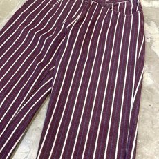 画像4: STRIPE PATTERN STRAIGHT SILHOUETTE COTTON PANTS / W31 (4)