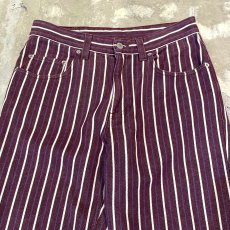 画像10: STRIPE PATTERN STRAIGHT SILHOUETTE COTTON PANTS / W31 (10)
