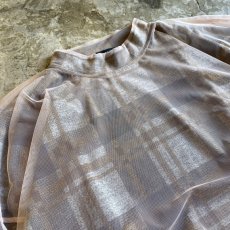 画像3: U.K DESIGNERS LAYERED DESIGN VOLUME SLEEVE TULLE SHEER L/S TOPS / Ladies S(M) (3)