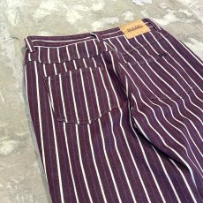 画像9: STRIPE PATTERN STRAIGHT SILHOUETTE COTTON PANTS / W31 (9)