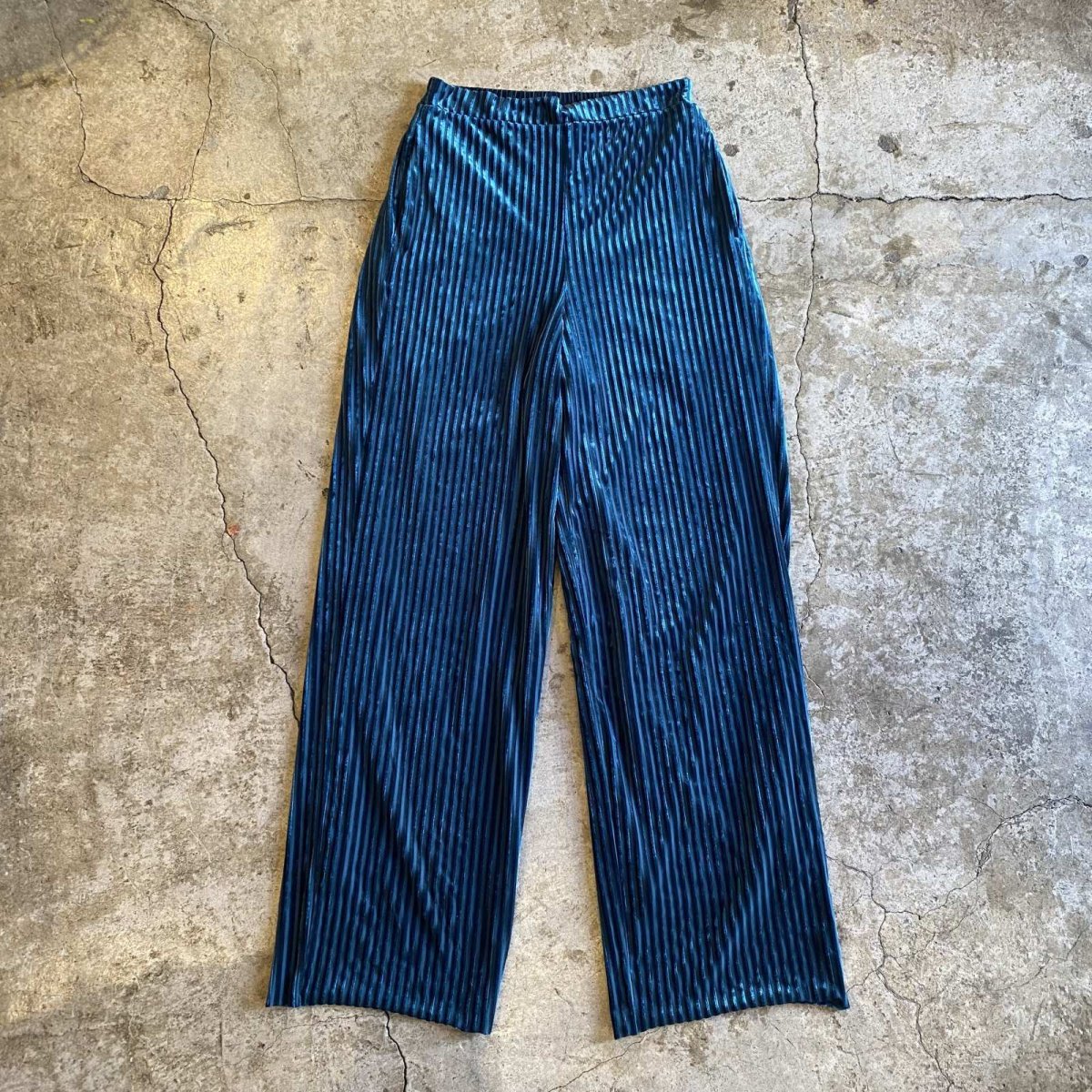 画像1: STRIPE DESIGN COLOR VELVET PANTS / W24~W30 (1)