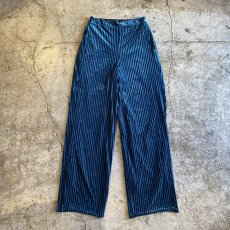 画像1: STRIPE DESIGN COLOR VELVET PANTS / W24~W30 (1)