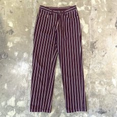 画像1: STRIPE PATTERN STRAIGHT SILHOUETTE COTTON PANTS / W31 (1)