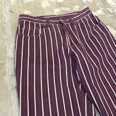 画像3: STRIPE PATTERN STRAIGHT SILHOUETTE COTTON PANTS / W31 (3)