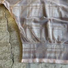 画像4: U.K DESIGNERS LAYERED DESIGN VOLUME SLEEVE TULLE SHEER L/S TOPS / Ladies S(M) (4)