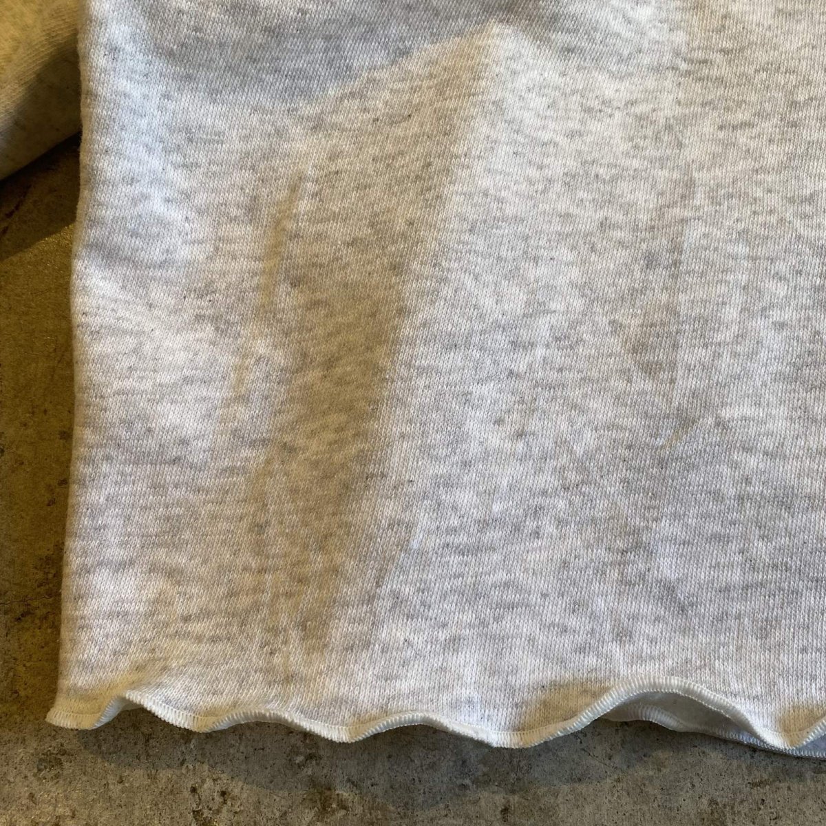 画像5: KNIT COLLAR DESIGN SHORT L/S SWEAT / Ladies L(M) / MADE IN USA (5)