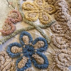 画像6: EMBOSS FLOWER ART ALL OVER PATTERN ZIP UP JACKET / Ladies XL(L) (6)