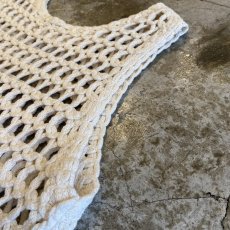 画像8: IVORY COLOR DESIGN PATTERN CROCHET VEST / Ladies M (8)