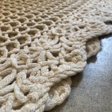 画像10: IVORY COLOR DESIGN PATTERN CROCHET VEST / Ladies M (10)